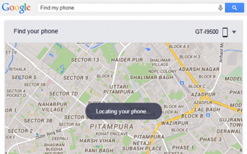 Google's Find My Phone tool 