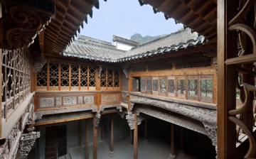 A traditional Chinese house restored to its former glory.