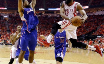 NBA Star James Harden In Action Against Los Angeles Clippers