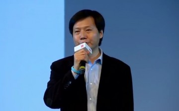 Xiaomi CEO Lei Jun speaks at a conference in China.