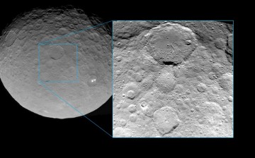 A new view of Ceres' surface shows finer details coming into view as NASA's Dawn spacecraft spirals down to increasingly lower orbits.