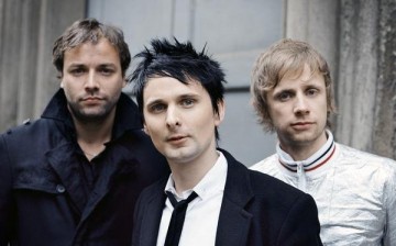 Matthew Bellamy, Christopher Wolstenholme, and Dominic Howard of the British rock band Muse.