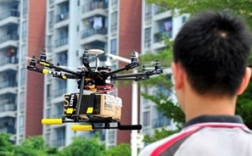 A drone being tested in Dongguan City in Guangdong.
