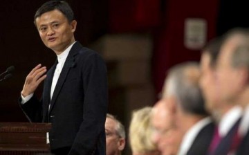 Jack Ma speaks to the audience at The Economic Club of New York on June 9, 2015.