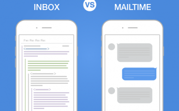 MailTime turns a typical email into a chat session