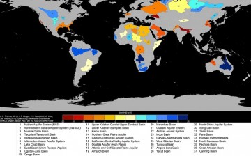 Groundwater storage trends for Earth's 37 largest aquifers from UCI-led study using NASA GRACE data (2003 - 2013).