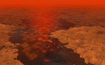 Titan's surface formed by liquid hydrocarbon