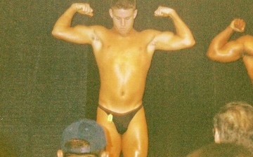 Vintage Pic Showing Channing Tatum Flexing Muscles In High School Days
