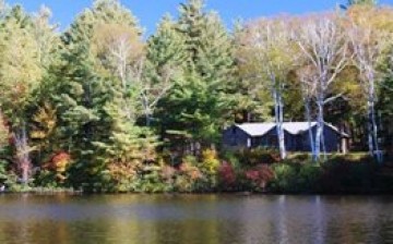 A log cabin is one of the houses located in the New York property in the Adirondacks bought by Alibaba CEO Jack Ma.