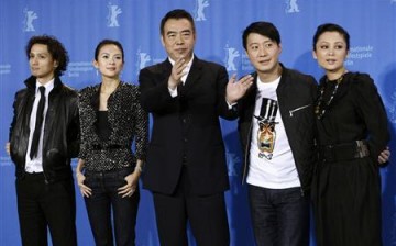(L-R) Ando Masanobu, Zhang Ziyi, director Chen Kaige, Leon Lai and Chen Hong at the 59th Berlinale film festival in Berlin, Feb. 10, 2009.