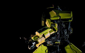 Challenge accepted: Japan's Kurata fighter robot will fight the US Mark II robot.