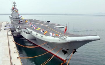 The naval vessels are continually seen as a form of China's power display in the South China Sea region.