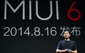 Lei Jun, CEO of Chinese smartphone manufacturer Xiaomi, introduces the R&D process of Xiaomi products during its annual new product release conference held in Beijing, July 22, 2014.