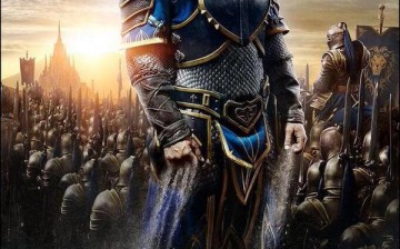 Warcraft poster featuring Lothar, the human, played by Travis Fimmel.