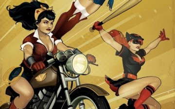 Batgirl, Wonder Woman, and Supergirl are three of the kick-ass superheroines featured in the new comic book series 