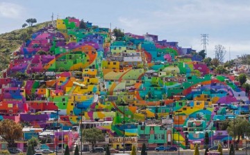 Residents of Pachuca’s Las Palmitas neighborhood teamed up with muralists to create a giant mural that has changed the character of the place.