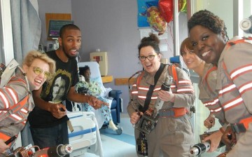 Ghostbusters stars visit patients in Boston