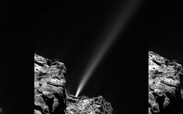 A short-lived outburst from Comet 67P/Churyumov–Gerasimenko was captured by Rosetta’s OSIRIS narrow-angle camera on 29 July 2015. 