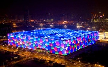 The National Aquatics Center or “Water Cube” has become one of Beijing’s must-see tourist spots because of its distinct bubble-like appearance.