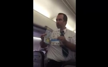 Funny Flight Attendant Does Stand-Up Comedy for Flight Safety Demo