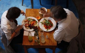 couple eating a meal