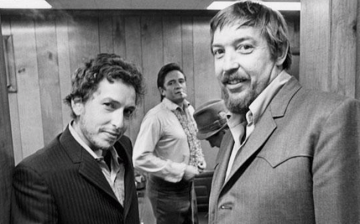 Bob Johnston, Right, With Bob Dylan And Johnny Cash