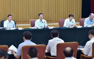 Vice Premier Zhang Gaoli attends a conference on the development of Beijing, Tianjin and Hebei, known as the Jingjinji area, on July 24.