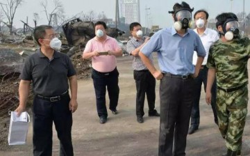 The photograph, thought to be of environmental minister Chen Jining, was first posted on Weibo.