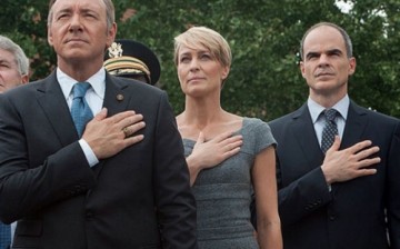 Frank (Kevin Spacey), Claire (Robin Wright) And Doug Stamper (Michael Kelly) In 'House of Cards'