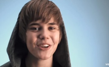 Justin Bieber on the official video of 