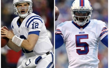 Quarterback Battle: Colts' Andrew Luck vs Bills' Tyrod Taylor.