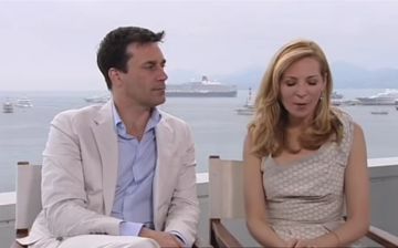 Jon Hamm and Jennifer Westfeldt are talking in an interview about their new film production called 