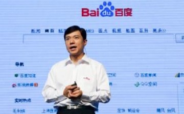 Baidu CEO Robin Li speaks at the Baidu World conference in Beijing, announcing plans to compete with other Chinese firms in O2O services.