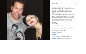 Miley Cyrus and Dane Cook 