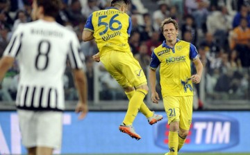 Chievo midfielder Përparim Hetemaj (#56).