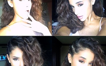 Ariana Grande debuted her natural, curly hair on Instagram.