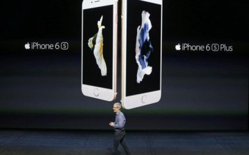 Apple CEO Tim Cook introduces the iPhone 6s and iPhone 6sPlus during an Apple media event in San Francisco, California, September 9, 2015.