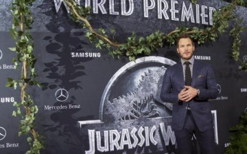 Cast member Chris Pratt poses at the premiere of ''Jurassic World.''