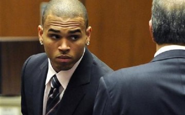 Chris Brown attends a sentencing hearing  in Los Angeles 