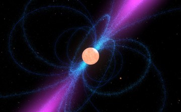 Still image from an animation of a pulsar. 