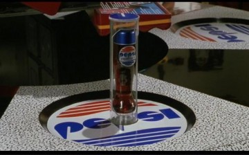 A photo of the Pepsi bottle used in the Back to the Future part II movie.