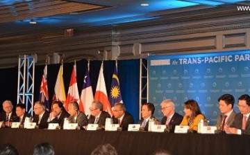 Trade ministers of 12 nations from the Pacific Rim region meet at the recent Trans-Pacific Partnership meeting to negotiate a deal.