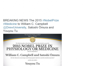 William C. Campbell, Satoshi Ōmura and Tu Youyou won the 2015 Nobel Prize in Medicine.