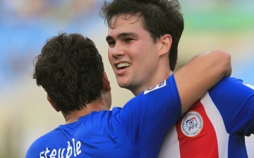 Philippines' Phil Younghusband and Martin Steuble.