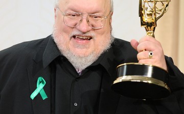 George R.R. Martin poses in the press room at the 67th annual Primetime Emmy Awards at Microsoft Theater on September 20, 2015 in Los Angeles, California.