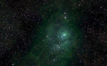 A small section of the Milky Way photo showing the M8 nebula