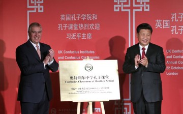 Prince Andrew, the Duke of York, who accompanied Xi to the event, stated that it is a pleasure to support the institutes and classrooms because China is an important country.