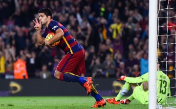 Barcelona striker Luis Suárez scores a hat trick over Eibar.
