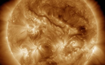 Solar Dynamics Observatory (SDO) took the image of 50-Earth long plasma filament, which divided the sun into two hemispheres. The photo was taken by SDO  and was updated on NASA's website yesterday.