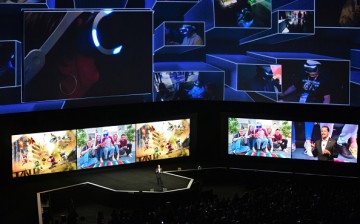 Sony Holds Press Event At E3 Gaming Conference Unveiling New Products For Its PlayStation Game Unit.